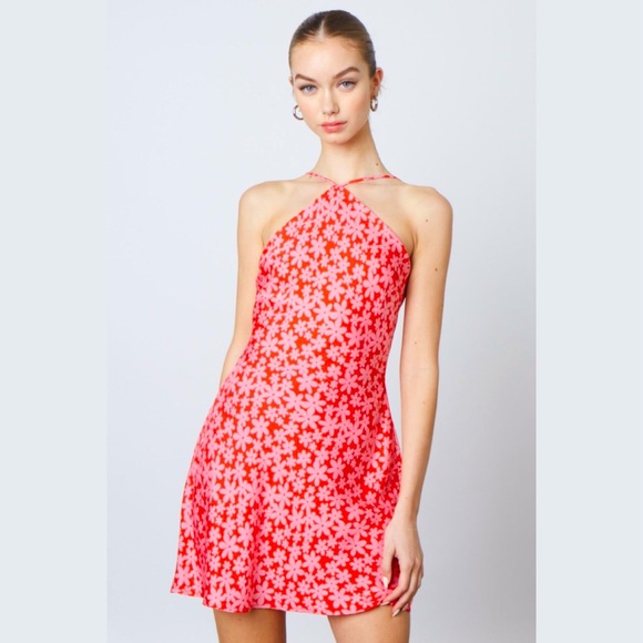 Cotton Candy Dresses & Skirts - Cotton Candy LA floral halter mini dress Size M